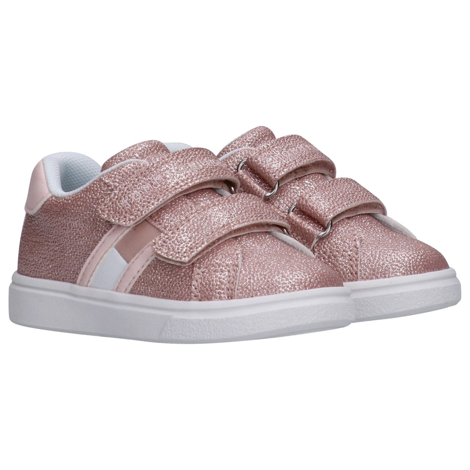 Girls Pink Logo Trainers, 1, hi-res