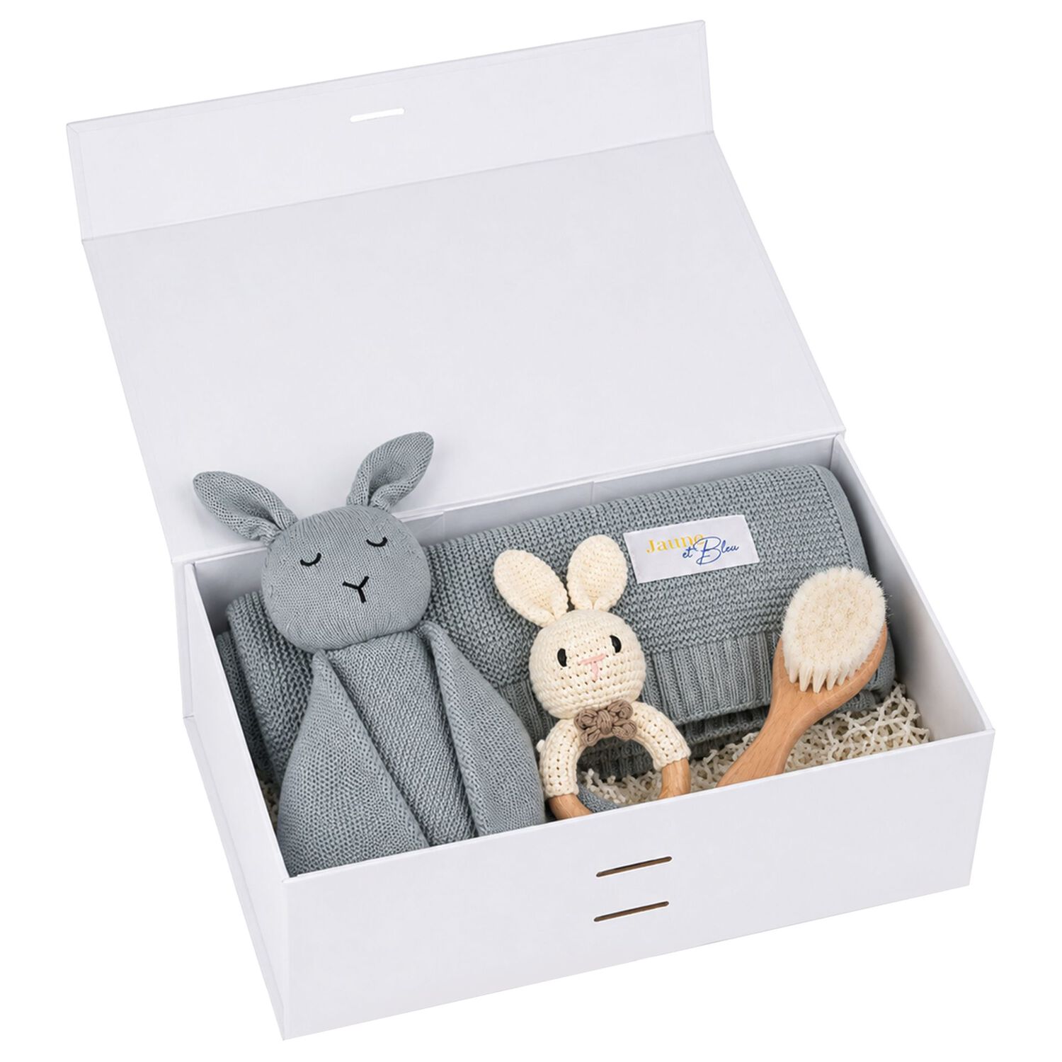 Pale Green Baby Blanket & Bunny Comforter Gift Set, 4, hi-res