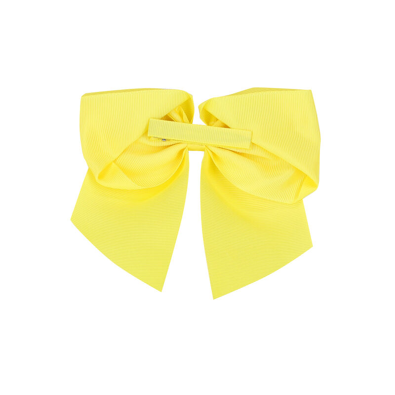 Girls Yellow Bow Hair Clip, 2, hi-res image number null