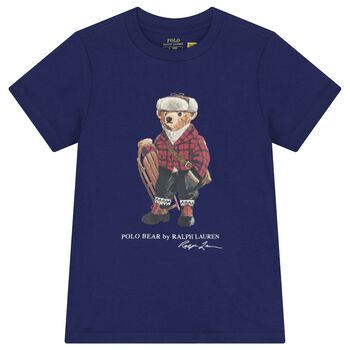 Boys Blue Polo Bear T-Shirt