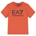 Boys Orange & Black Logo Shorts Set, 4, hi-res