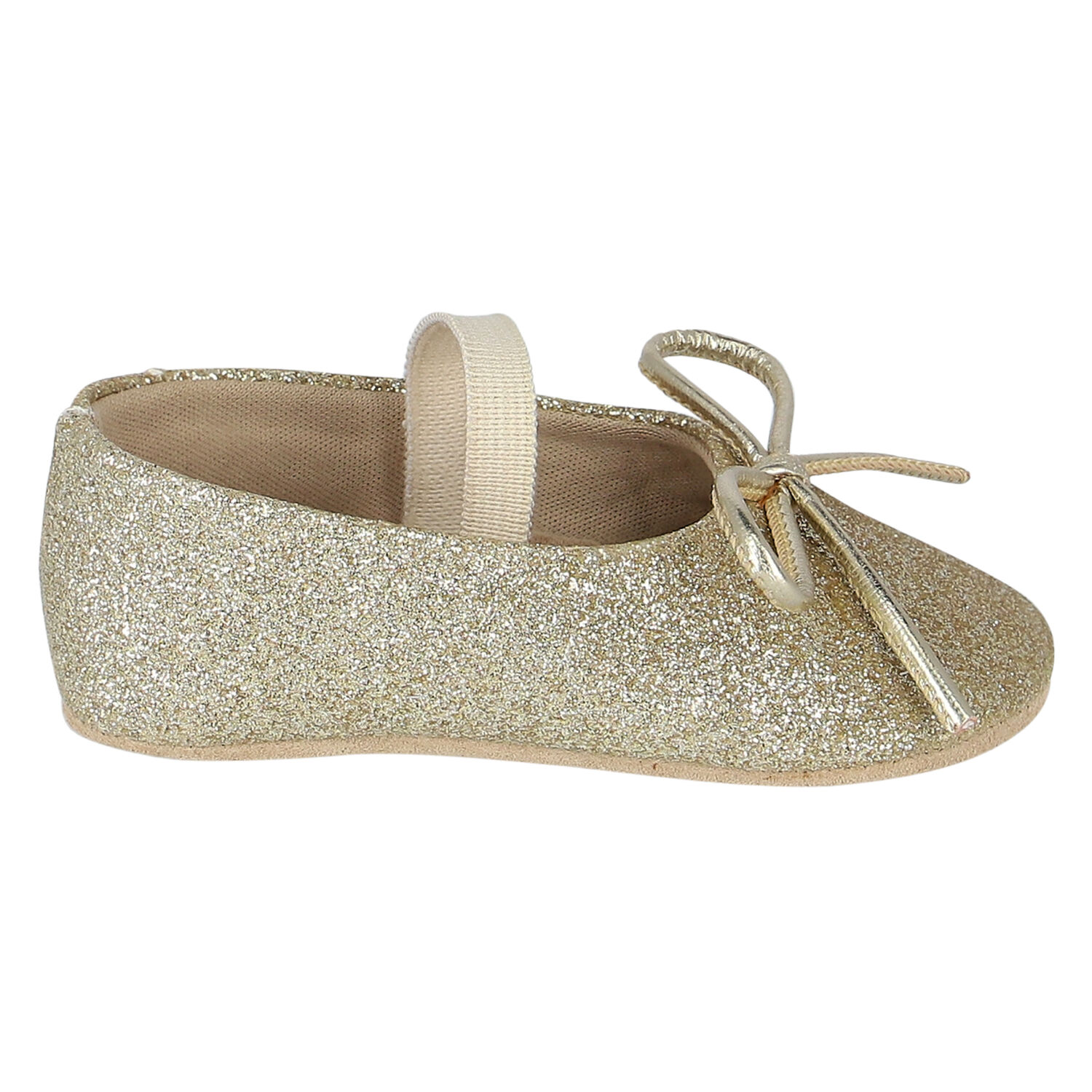 Baby Girls Gold Glitters Shoes, 1, hi-res