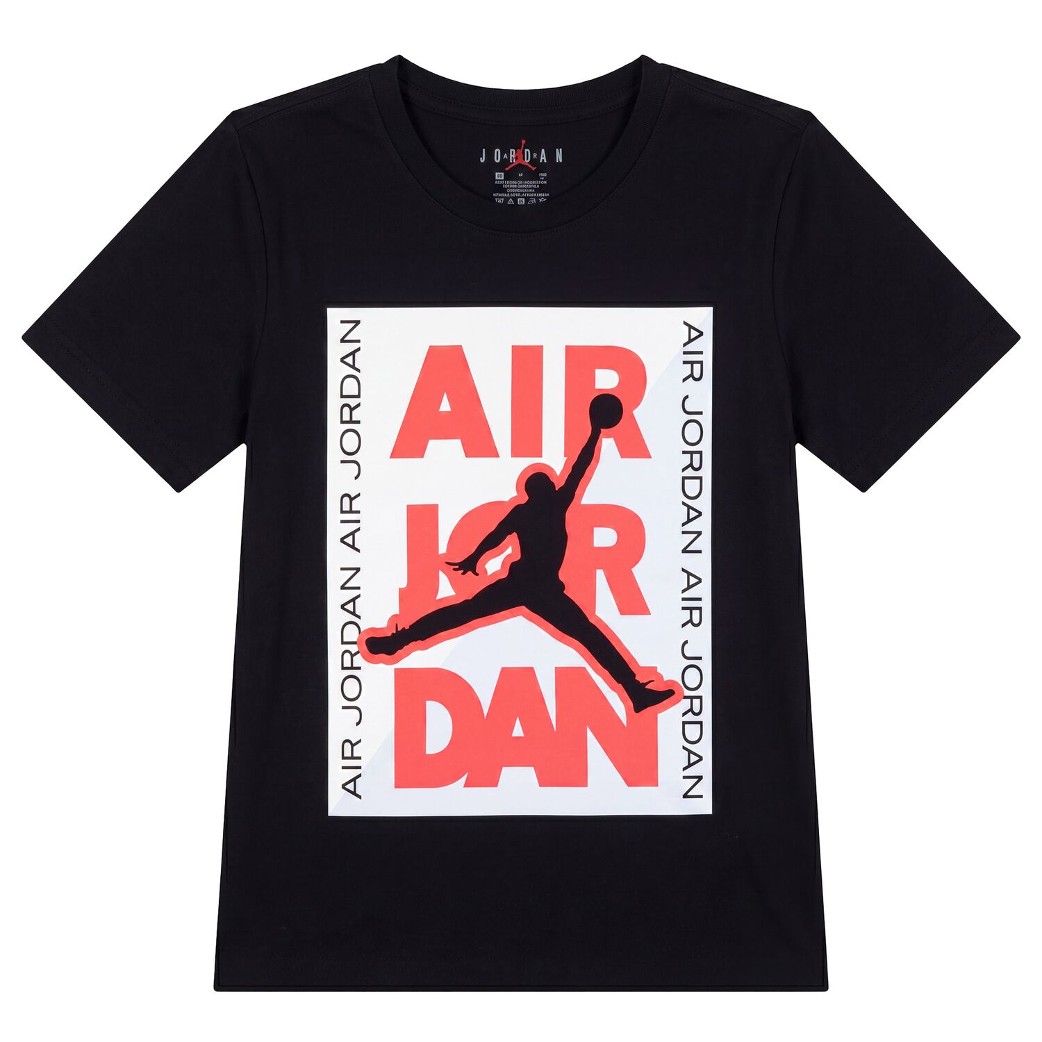 Boys Black Jordan Logo T-Shirt, 1, hi-res