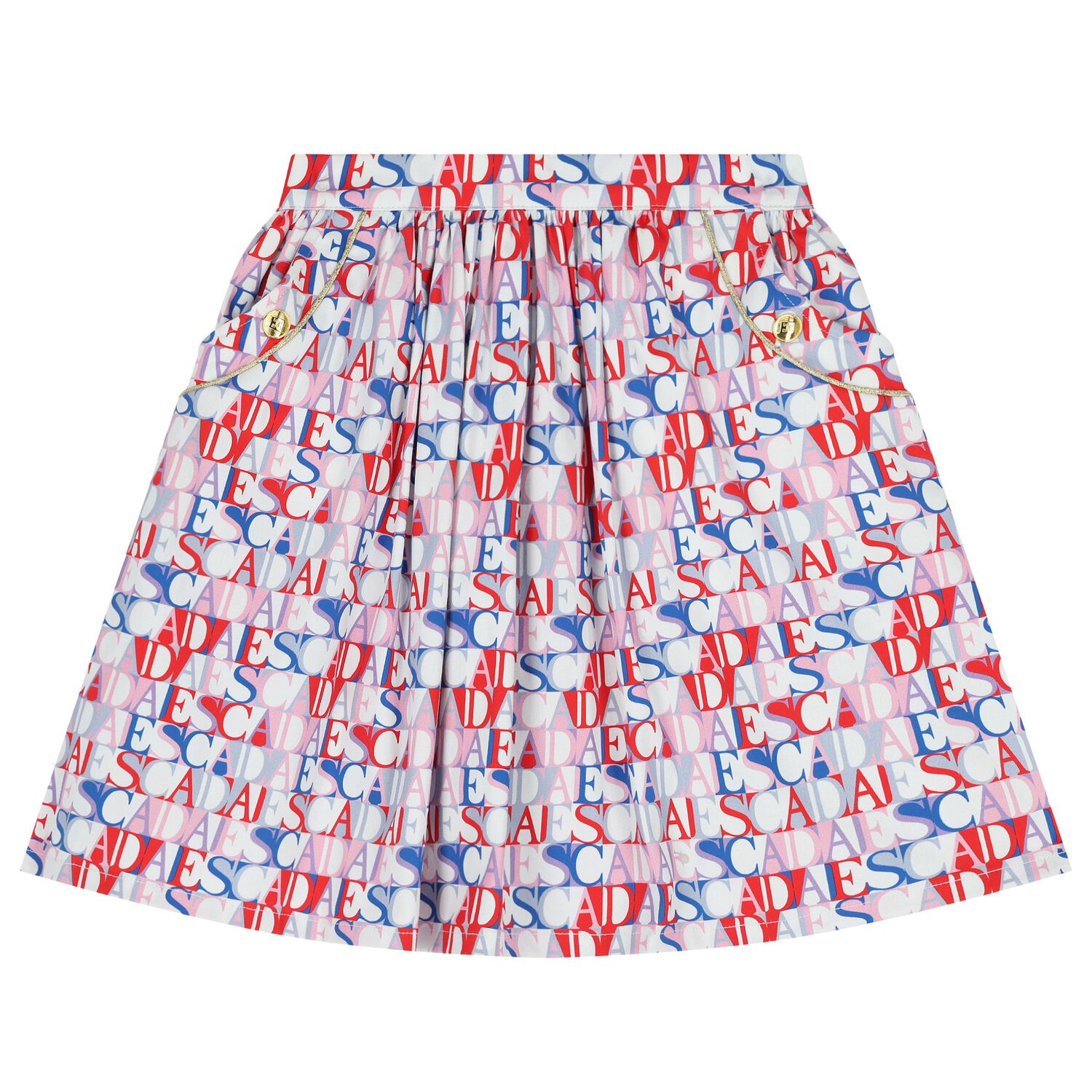 Girls Multi-Coloured Logo Skirt, 1, hi-res