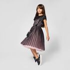 Girls Black & Pink Pleated Tulle Dress, 1, hi-res