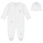 Baby Girls White & Pink Teddy Bear Babygrow Gift Set, 1, hi-res