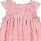 Younger Girls Pink Embroidered Dress, 1, hi-res