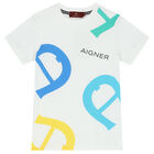 Boys White Logo T-Shirt, 1, hi-res