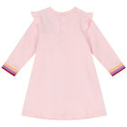 Younger Girls Pink Logo Dress, 1, hi-res