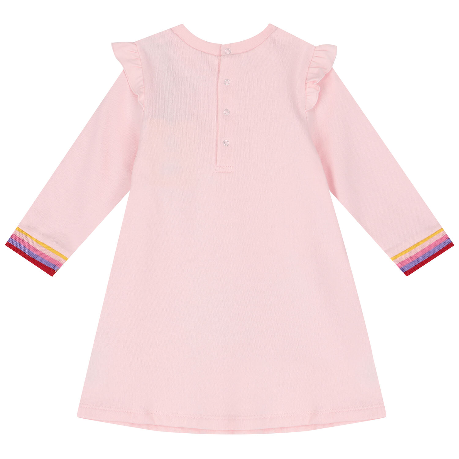 Younger Girls Pink Logo Dress, 1, hi-res