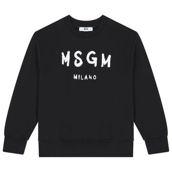 MSGM Black Logo Sweatshirt, 1 Black Logo Sweatshirt