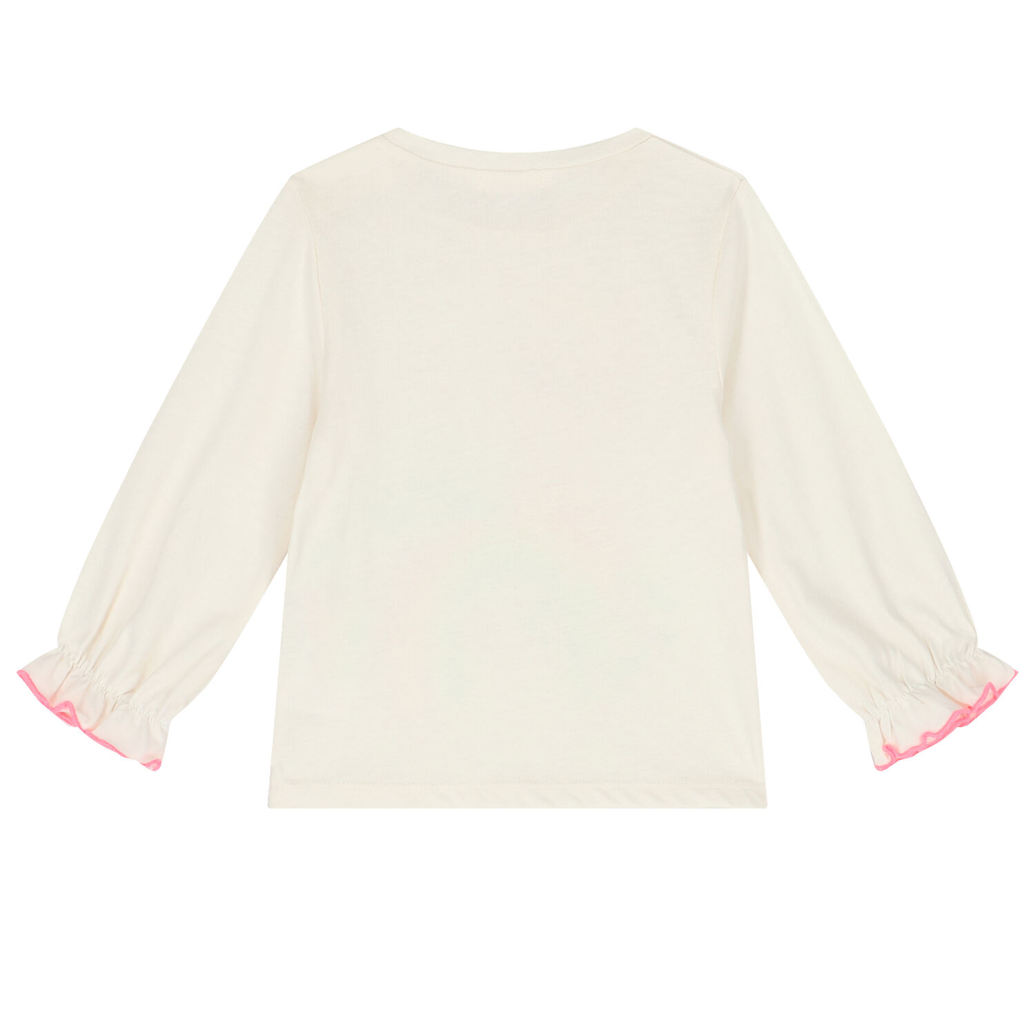 Younger Girls Ivory Llama Long Sleeve Top, 1, hi-res