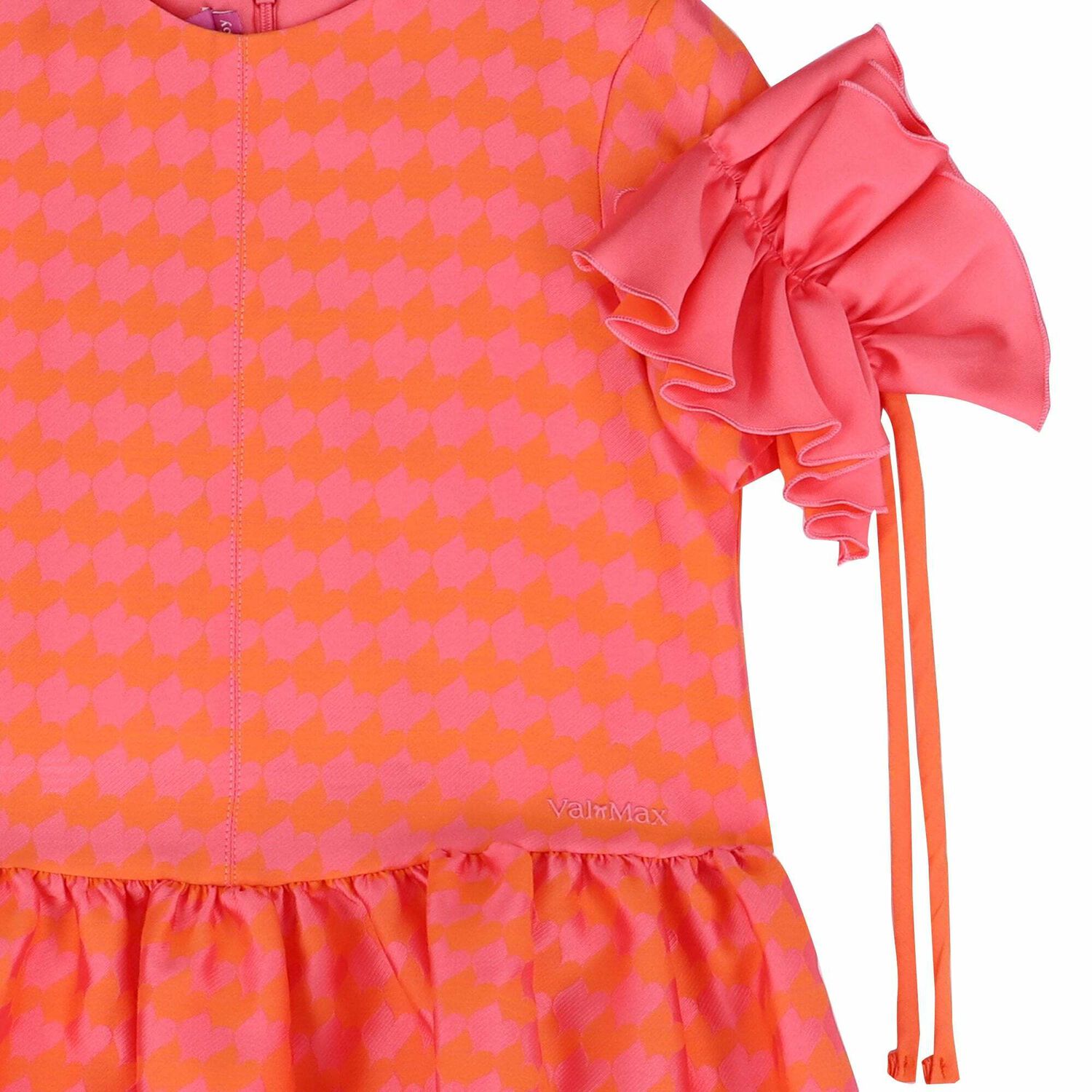 Girls Orange & Pink Printed Dress, 1, hi-res image number null