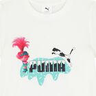 Girls White Trolls Logo T-Shirt, 2, hi-res