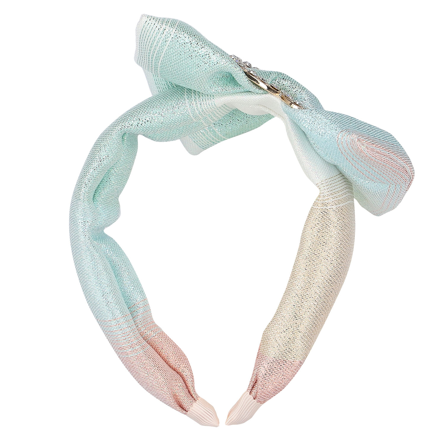 Girls Glitter Striped Headband, 1, hi-res