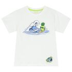 Boys White & Green Pineapple Shorts Set, 1, hi-res