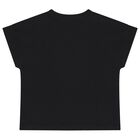 Girls Black Logo T-Shirt, 2, hi-res