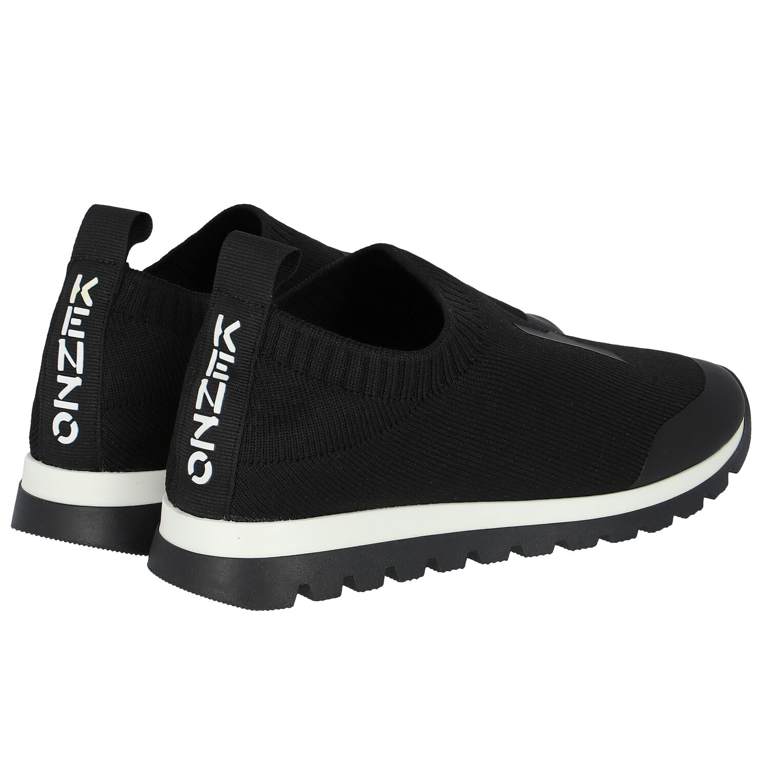 Boys Black Logo Trainers, 1, hi-res