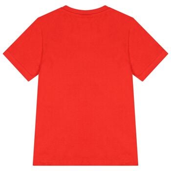 Boys Red Smurfs T-Shirt