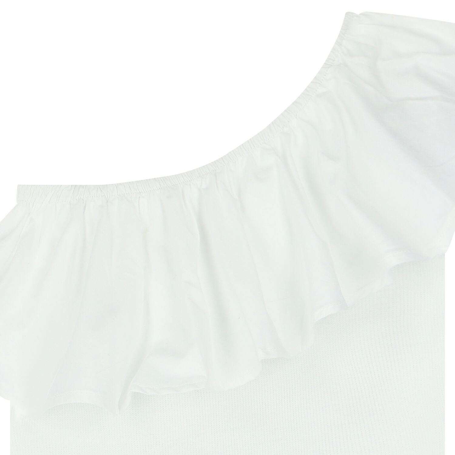 Girls White Ruffled Top, 1, hi-res image number null