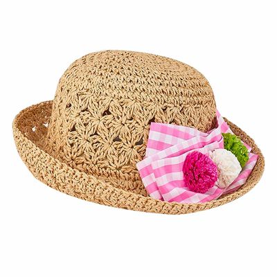 Girls Pink & Beige Hat
