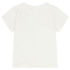 Girls White Logo T-Shirt, 1, hi-res
