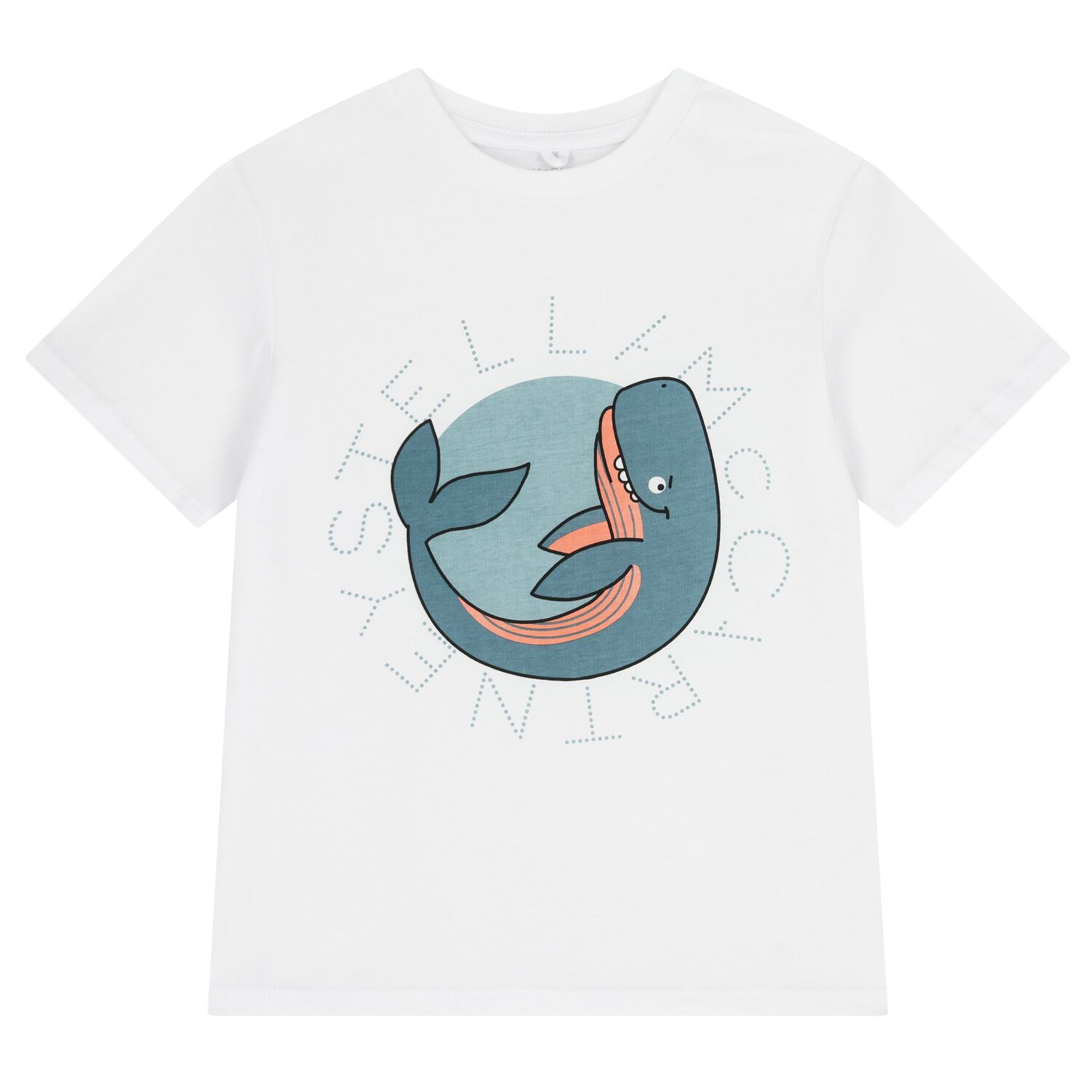 Boys White Whale Logo T-Shirt, 1, hi-res
