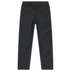 Boys Black & Red Logo Joggers, 1, hi-res