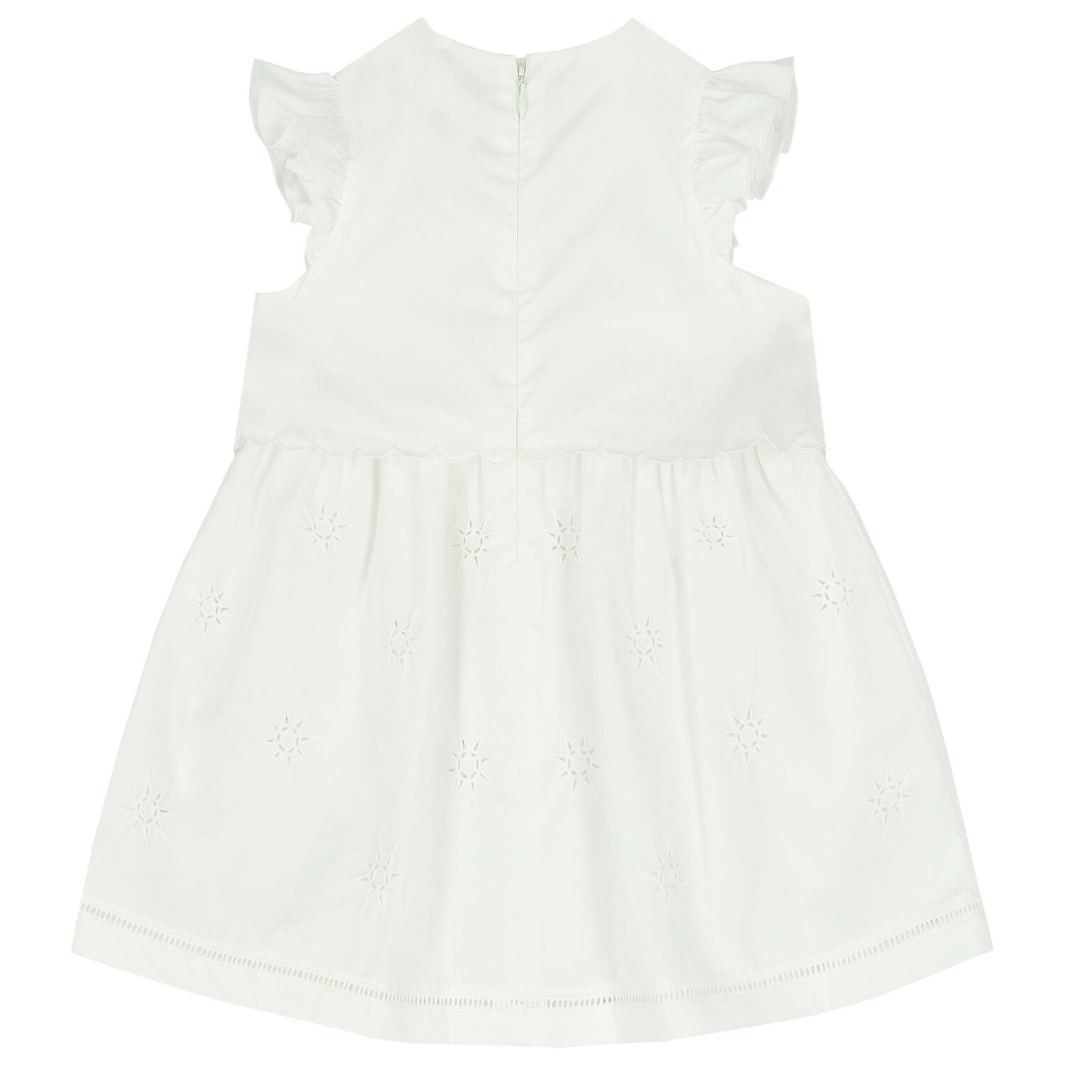 Younger Girls White Logo Dress Set, 1, hi-res