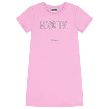 Girls Pink Logo Dress