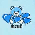 Baby Blue Logo Romper, 1, hi-res