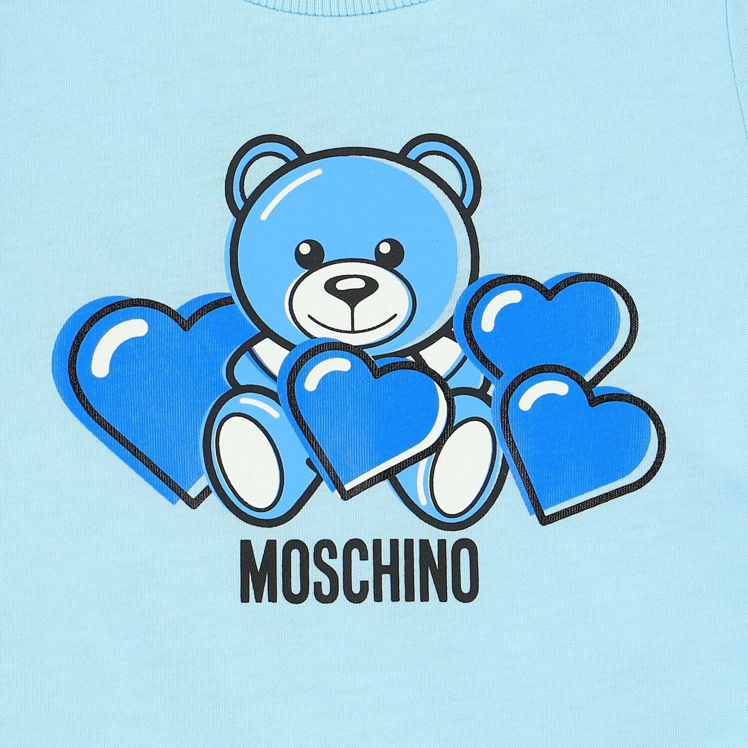 Baby Blue Logo Romper, 1, hi-res