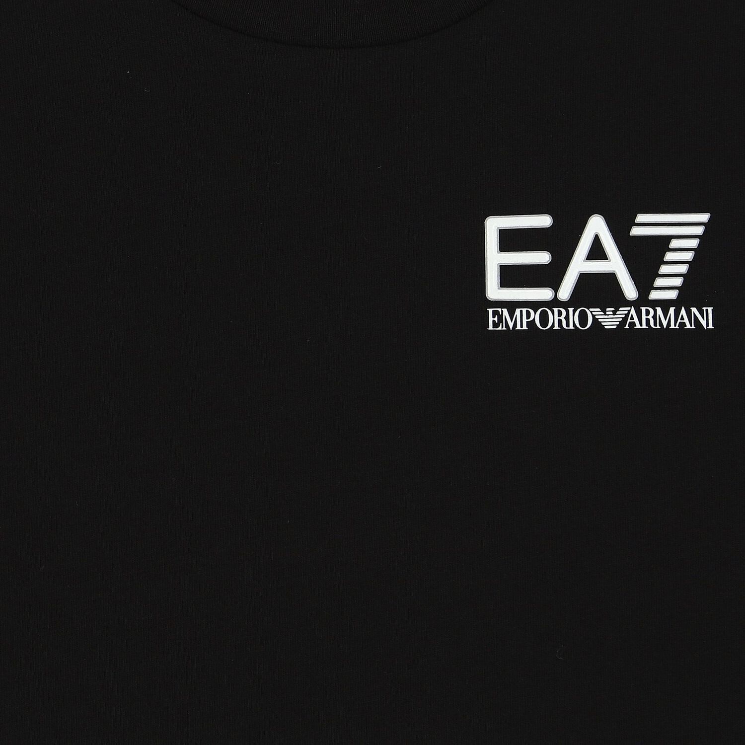 Boys Black Logo Long Sleeve Top, 1, hi-res