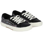 Girls Black Logo Trainers, 1, hi-res