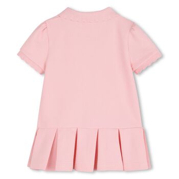 Younger Girls Pink Logo Polo Dress
