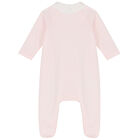 Baby Girls Pink Rabbit Babygrow, 1, hi-res
