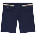 Boys Navy Blue Shorts, 1, hi-res