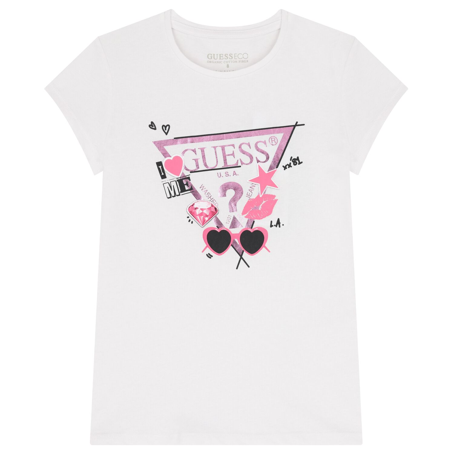 Girls White Logo T-Shirt, 1, hi-res image number null