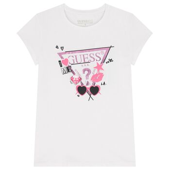 Girls White Logo T-Shirt