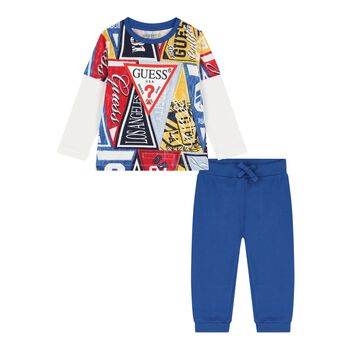 Baby Boys Multi-Coloured Logo Trouser Set