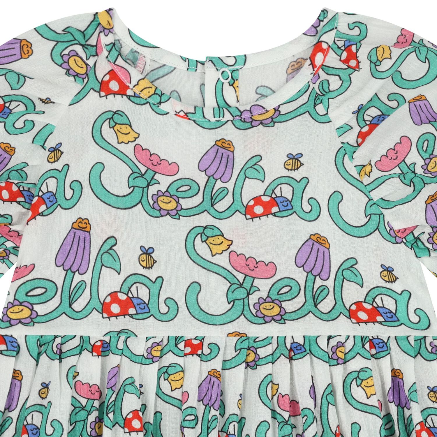 Younger Ivory & Green Logo Dress Set, 1, hi-res