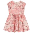 Girls Pink Logo Geo Map Dress, 1, hi-res