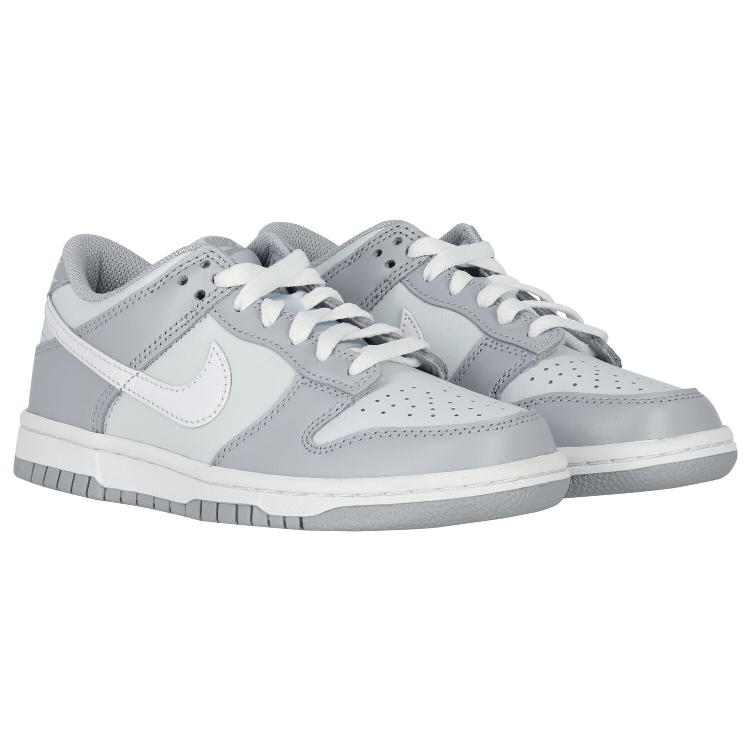 Grey & White Dunk Low Trainers, 1, hi-res