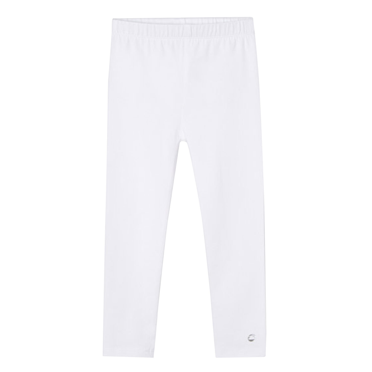 Girls White Logo Leggings, 3, hi-res