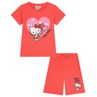 Girls Red Hello Kitty Shorts Set, 1, hi-res