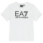 Boys White & Black Logo Shorts Set, 1, hi-res