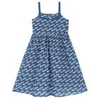 Girls Blue Logo Dress, 1, hi-res