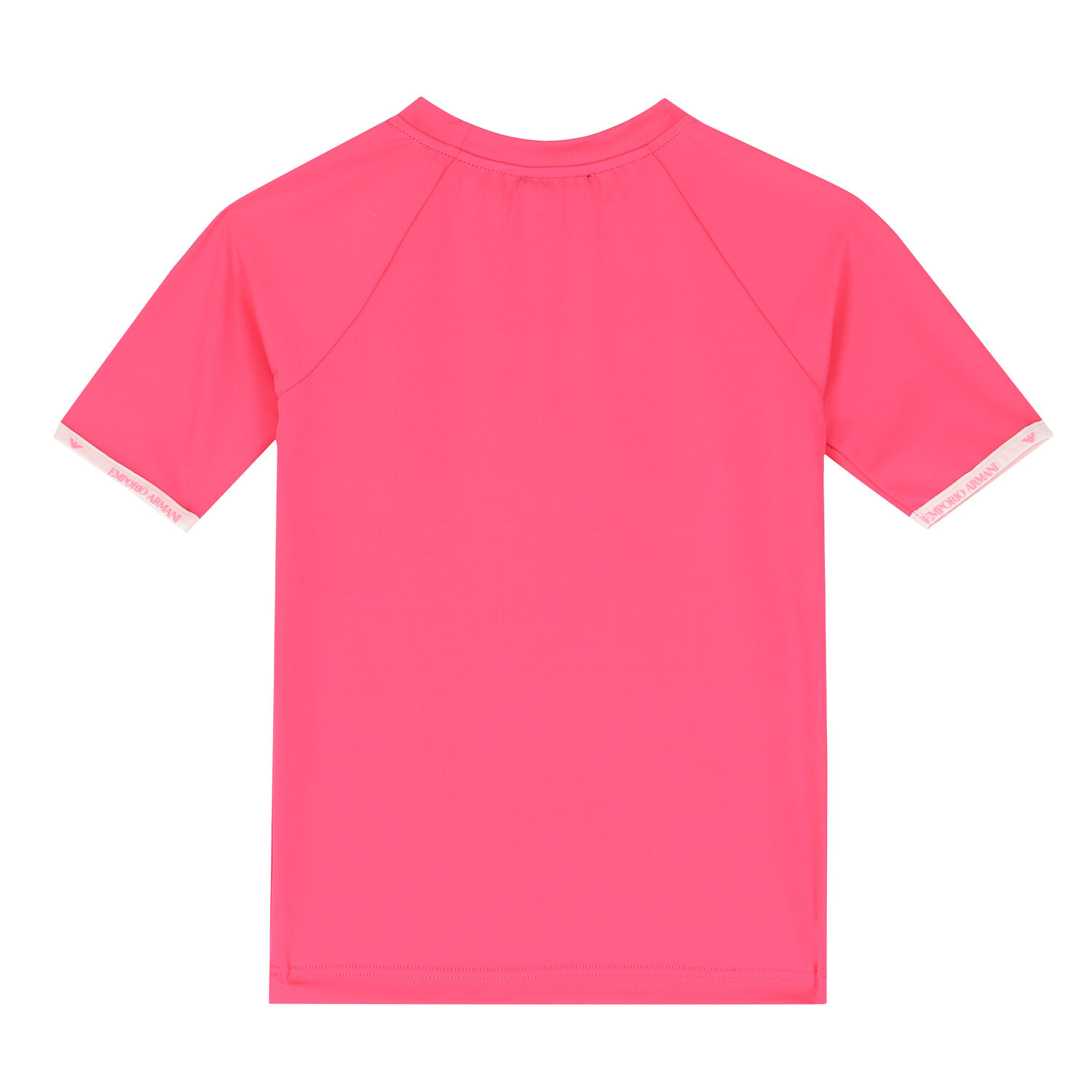 Girls Pink & White Logo Rash Vest, 1, hi-res