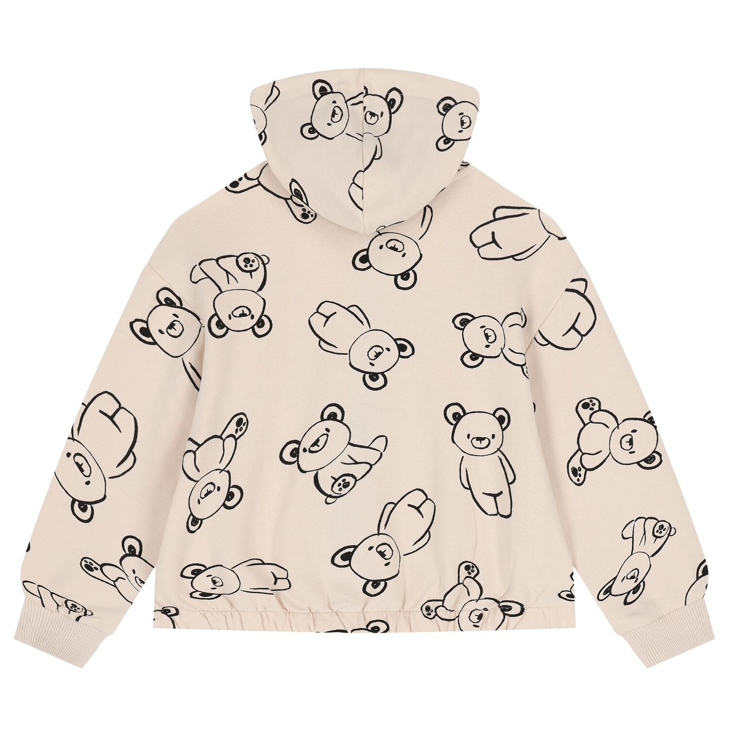 Girls Ivory & Black Teddy Bear 3 Piece Tracksuit, 1, hi-res