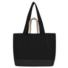 Girls Black Logo Tote Bag, 1, hi-res